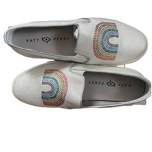 Katy‎ Perry-The Kerry-Slip On Rainbow Sneaker-Size 9-New In Box-Canvas-Rainbow